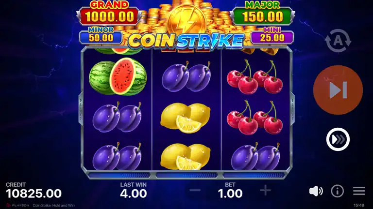 Coin Strike Hold and Win - spin 861, CREDIT 10,825.00 at bet 1.00